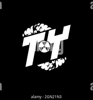 TY Initial ESport Monogram with Shape and Smoke Style template vector Stock Vector