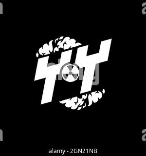 YY Initial ESport Monogram with Shape and Smoke Style template vector Stock Vector