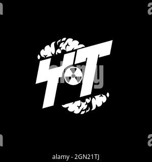YT Initial ESport Monogram with Shape and Smoke Style template vector Stock Vector