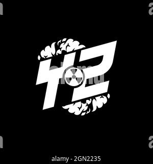 YZ Initial ESport Monogram with Shape and Smoke Style template vector Stock Vector