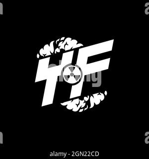 YF Initial ESport Monogram with Shape and Smoke Style template vector Stock Vector