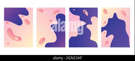 Vector illustrations set for postcards and banners Stock Vector