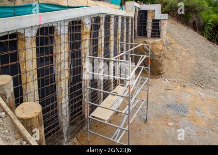 Construction site for a dwelling house Stock Photo