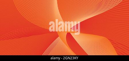 Line waves design with autumn tones. Vector template for background design, backdrop, poster, banners, brochure, and flyer template. Stock Vector
