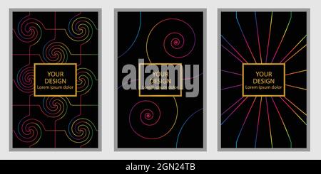 Modern cover design set. Abstract creative cover design for Menu, brochure, flyer template Stock Vector