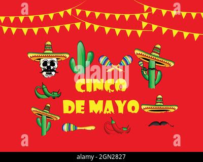 Cinco De Mayo background Stock Vector