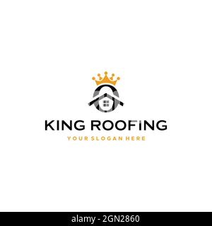 flat lettermark initial O home crown logo design Stock Vector