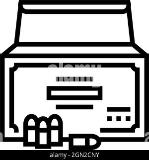 ammunition gun accessory line icon vector illustration Stock Vector ...