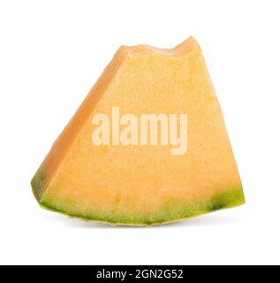 Fresh ripe melon on white background. Clipping path Stock Photo