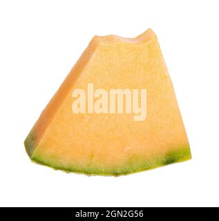 Fresh ripe melon on white background. Clipping path Stock Photo
