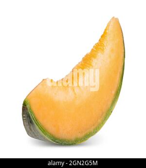 Fresh ripe melon on white background. Clipping path Stock Photo