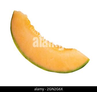 Fresh ripe melon on white background. Clipping path Stock Photo