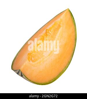 Fresh ripe melon on white background. Clipping path Stock Photo