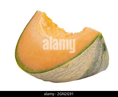 Fresh ripe melon on white background. Clipping path Stock Photo