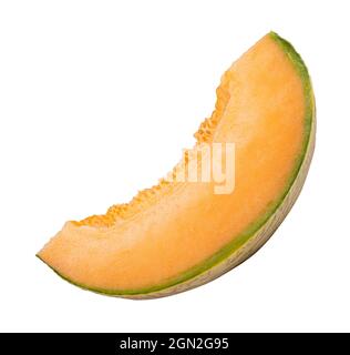 Fresh ripe melon on white background. Clipping path Stock Photo