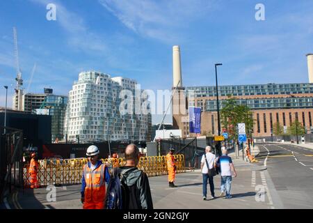 building site around battersea power station tube station london england UK northern line Stock Photo