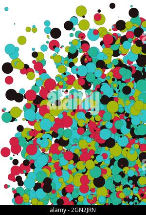 Colorful Universe Distribution Computational Generative Art background illustration Stock Vector