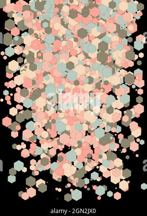Colorful Universe Distribution Computational Generative Art background illustration Stock Vector
