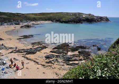 Beach on Holy Island near Trearddur bay, Anglesey, Wales Stock Photo