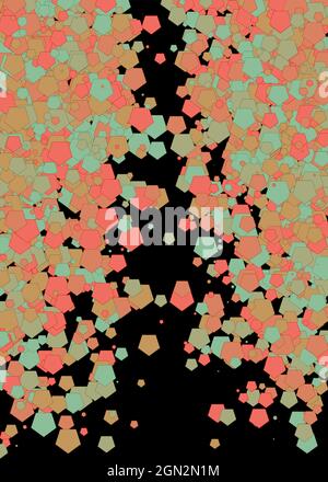 Colorful Universe Distribution Computational Generative Art background illustration Stock Vector