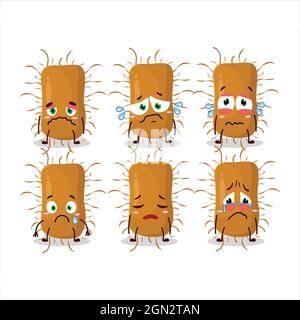 Nidovirales cartoon in character with sad expression. Vector illustration Stock Vector