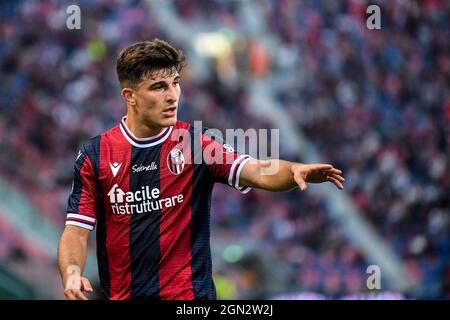 Renato Dall&#39;Ara stadium, Bologna, Italy, September 21, 2021, Riccardo Orsolini (Bologna FC)  during  Bologna FC vs Genoa CFC - Italian football Se Stock Photo