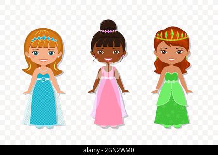 transparent princess dress cartoon