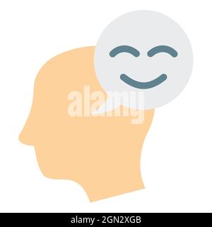 positive thinking concept single isolated icon with outline style ...
