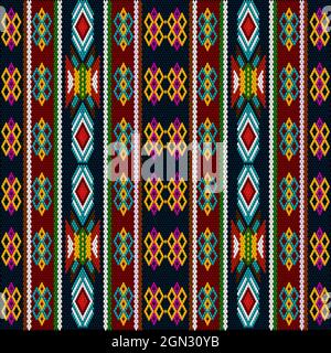 A traditional ornament of peoples and countries of Latin America in which rich colors attract attention and wealth. Women's woven carpets with ornamen Stock Vector