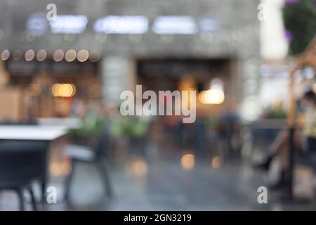 blurred store background, in a large mall with bokeh Stock Photo