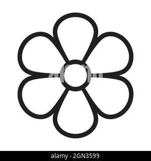 Flower icon vector for graphic design, logo, website, social media, mobile app, UI illustration Stock Vector
