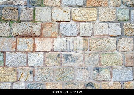 Historic facade of light stone Stock Photo