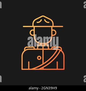Royal canadian mounted police gradient linear vector icon Stock Vector ...