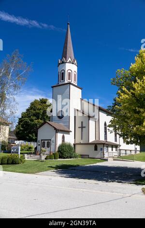 St Paul's Evangelical Lutheran Church Neustadt Ontario Canada A Historic Ontario Town Settled In 1856b By Germans In West Grey County Ontario Canada Stock Photo