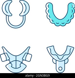 Orthodontic appliances linear icons set Stock Vector Image & Art - Alamy