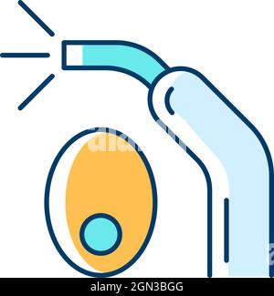 LED curing light RGB color icon Stock Vector