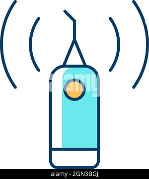 Ultrasonic teeth cleaner RGB color icon Stock Vector
