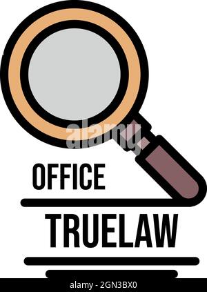 Office truelaw icon. Outline office truelaw vector icon color flat isolated Stock Vector