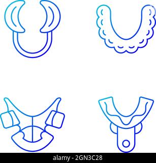Orthodontic appliances linear icons set Stock Vector Image & Art - Alamy