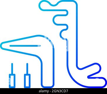 Tools for implant maintenance gradient linear vector icon Stock Vector