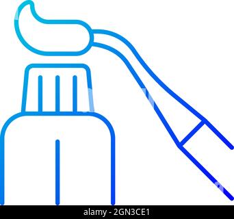 Resin dental material gradient linear vector icon Stock Vector
