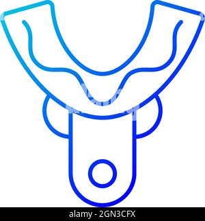 Impression tray gradient linear vector icon Stock Vector