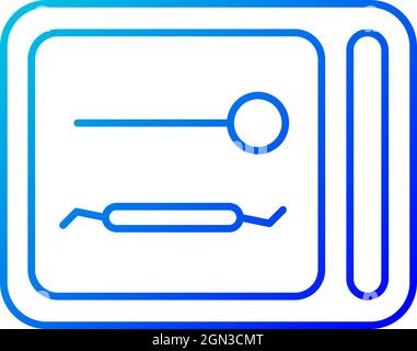 UV sterilizer disinfection box gradient linear vector icon Stock Vector