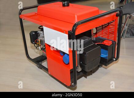 Mobile power backup generator. Portable Generator for Home. Stock Photo