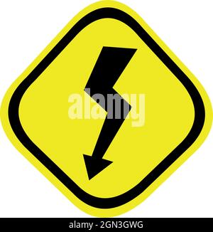 Vector illustration of high voltage danger signage Stock Vector