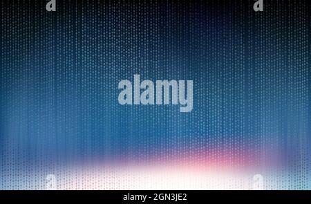 Tech background design of Binary code, digital data flow, and transmission effect Stock Photo