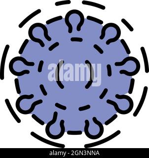 Rotavirus icon. Outline rotavirus vector icon color flat isolated Stock Vector