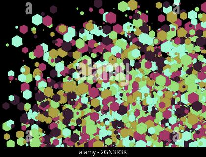 Colorful Universe Distribution Computational Generative Art background illustration Stock Vector