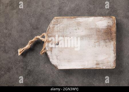 Old wooden vintage chopping board  Stock Photo