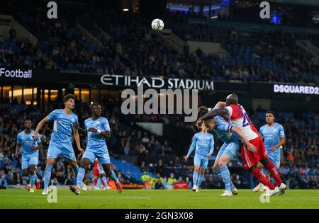 Manchester, UK. 21st Sep, 2021. during the Carabao Cup match between Manchester City and Wycombe Wanderers at the Etihad Stadium, Manchester, England on 21 September 2021. Photo by Andy Rowland. Credit: PRiME Media Images/Alamy Live News Stock Photo